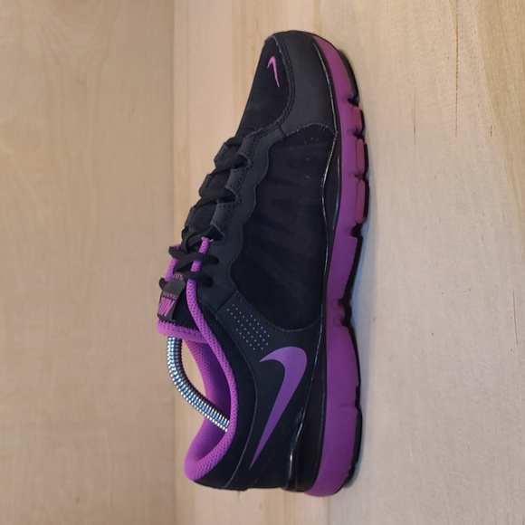 Nike Shoes - Nike Flex Trainer 2 Black Purple Women's Athletic Running Shoes